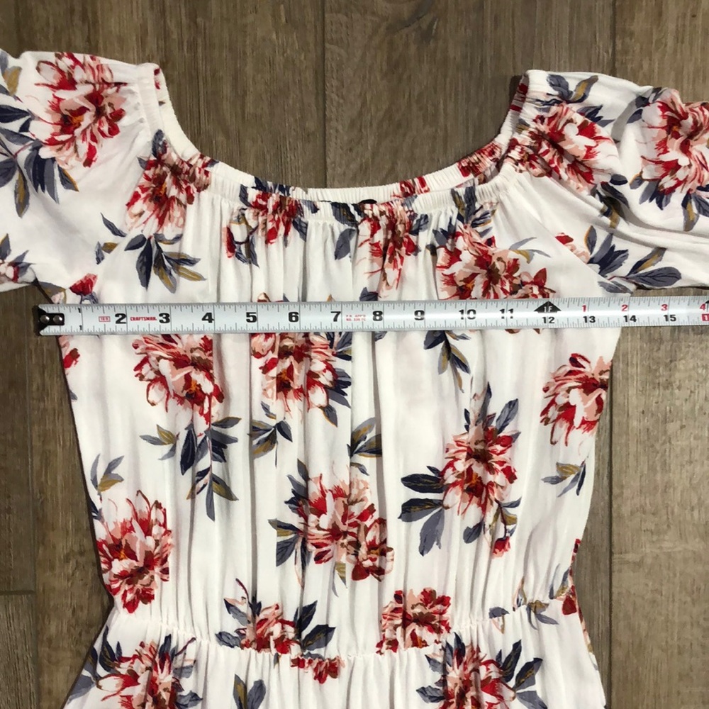 NEW LOOK Floral Ruffle Sleeve Mini Dress - Picture 7 of 9